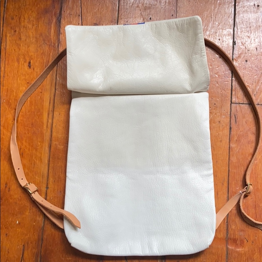Clare V. Supreme Agnes Backpack Cream Leather EUC - Picture 5 of 9